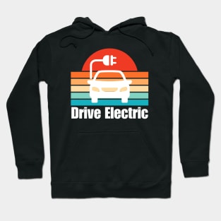 Drive Electric Retro Sunset Hoodie